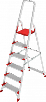 Профессиональная алюминиевая стремянка со ступенями 130 мм и металлическими стяжками NV 3119 артикул 3119107