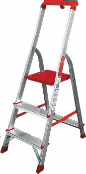 Профессиональная анодированная стремянка с органайзером NV 3115А артикул 3115103A