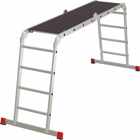Профессиональная алюминиевая лестница-трансформер с помостом, ширина 500 мм NV3331 артикул 3331404