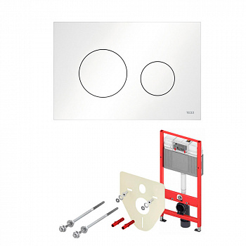 TECE Комплект TECEbase 2.0 для установки подвесного унитаза с панелью смыва TECEloop белая глянцевая K440920