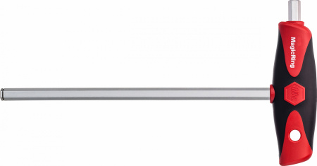 Штифтовый Т-ключ Wiha ComfortGrip Шестигранник MagicRing с боковым приводом и матовым хромированием