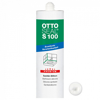 Профессиональный универсальный силиконовый герметик OTTOSEAL S100 PREMIUM C8687 (мат. белый), 300мл