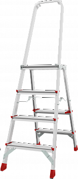 Профессиональная алюминиевая стремянка с площадкой 350×260 мм NV 3130 артикул 3130104