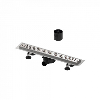 Комплект TECE TECElinus для монтажа дренажного канала 2 в 1 с декоративной решеткой SWING с мембраной Хром глянцевый Kl9003