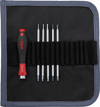 Отвертка Wiha с набором сменных жал SYSTEM 4 шлиц, Phillips (6 предметов)