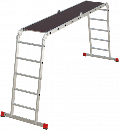 Профессиональная алюминиевая лестница-трансформер с помостом, ширина 500 мм NV3331 артикул 3331405