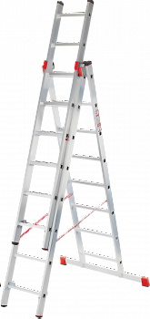 Профессиональная алюминиевая усиленная трёхсекционная лестница NV3231