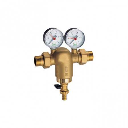 FAR  Фильтр с манометрами, латунный НР-НР 1 1/2"  FA 3931 112