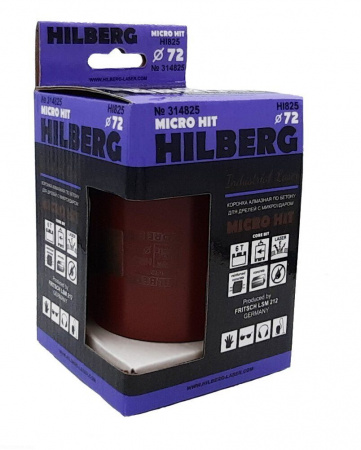 Коронка алмазная 72 мм Hilberg Industrial Laser Micro Hit под пылеудалитель HI825