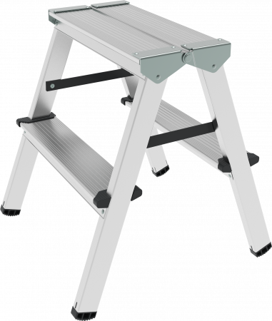 Стремянка алюминиевая двухсторонняя NV1120 артикул 1120202