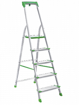 Стремянка алюминиевая со ступенями 130 мм и органайзером NV2118 артикул 2118105