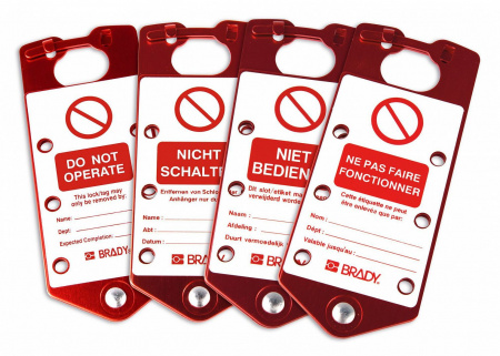 Алюминиевые замковые множители с этикетками