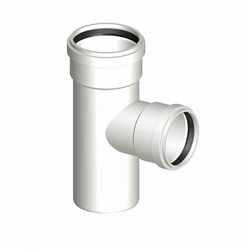 POLO-KAL  Шумопоглощающий тройник канализационный 87,5° 90/90  02613