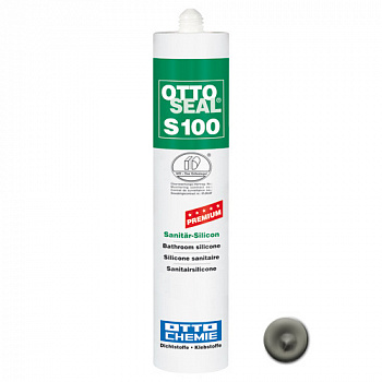Профессиональный универсальный силиконовый герметик OTTOSEAL S100 PREMIUM С1172 (серый титан), 300мл