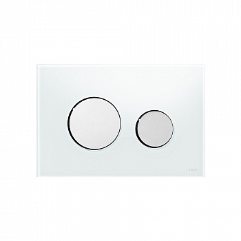 TECE TECEloop панель смыва с двумя клавишами стеклянная Белый; Хром глянцевый 9240660