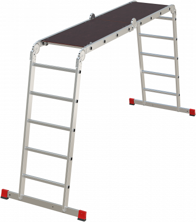 Профессиональная алюминиевая лестница-трансформер с помостом, ширина 500 мм NV3331 артикул 3331245
