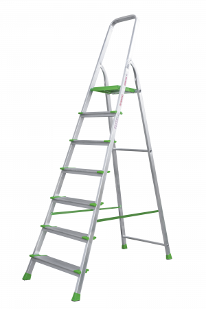 Стремянка алюминиевая со ступенями 130 мм NV2117 артикул 2117107