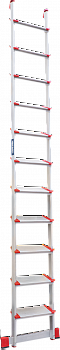Индустриальная анодированная приставная лестница со ступенями 130 мм NV3217А артикул 3217111A