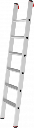 Индустриальная алюминиевая приставная лестница с развальцованными ступенями 80 мм NV5214 артикул 5214106