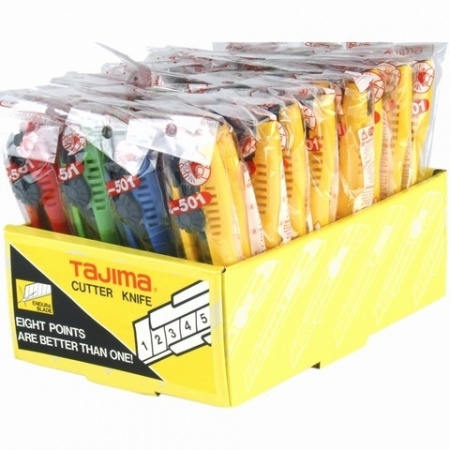 Комплект из 40-ка ножей 4-х цветов TAJIMA LC-501, 18 мм LC501C40