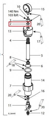 Уплотнение A18x22x2.5, Cu, Wagner LEOPARD 35-150