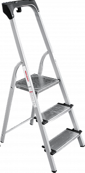 Стремянка стальная с алюминиевыми ступенями 130 мм и органайзером NV1138 артикул 1138103