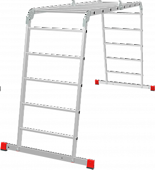 Профессиональная алюминиевая лестница-трансформер, ширина 650 мм NV3322 артикул 3322245