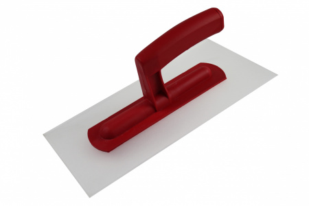 Пластиковая тёрка прозрачная 140x280 мм с красной ручкой COMENSAL