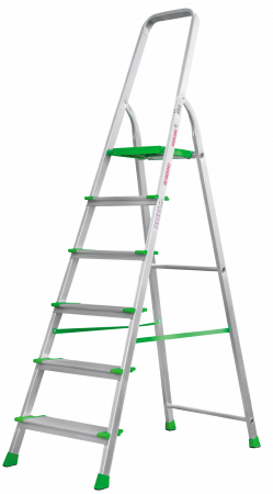 Стремянка алюминиевая со ступенями 130 мм NV2117 артикул 2117106