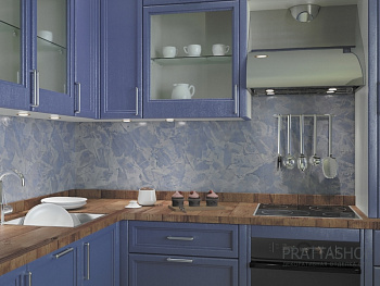 Кухонный фартук с эффектом полированного мрамора