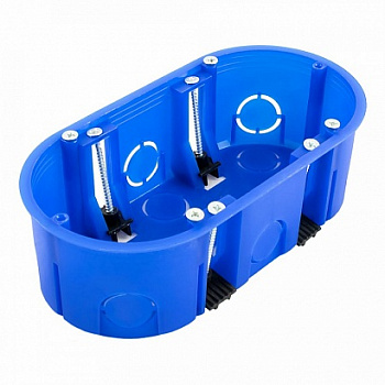 Коробка установочная двухместная ГСК 80-0620 безгалогенная (HF) 140х68х46 (94шт/кор) Промрукав