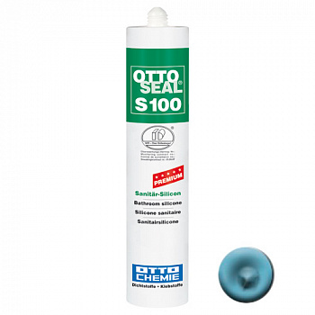 Профессиональный универсальный силиконовый герметик OTTOSEAL S100 PREMIUM С25 (бермуды голубой), 300мл