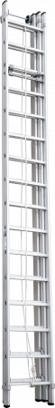 Индустриальная алюминиевая трехсекционная тросовая лестница NV5250 артикул 5250316