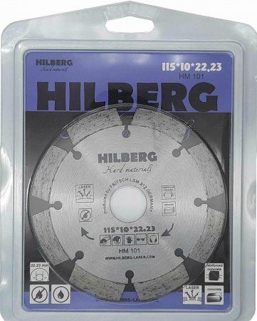 Диск алмазный отрезной 115*22,23 Hilberg Hard Materials Лазер HM101