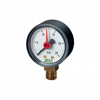 FAR  Манометр  радиальный Ø50 мм 1/4” шкала 0-25 бар  FA 2501 R25