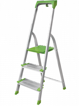 Стремянка алюминиевая со ступенями 130 мм и органайзером NV2118 артикул 2118103