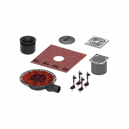 TECE TECEdrainpoint S Комплект точечного трапа с сифоном DN 50 и декоративной решеткой Разноцветный KDP-S120