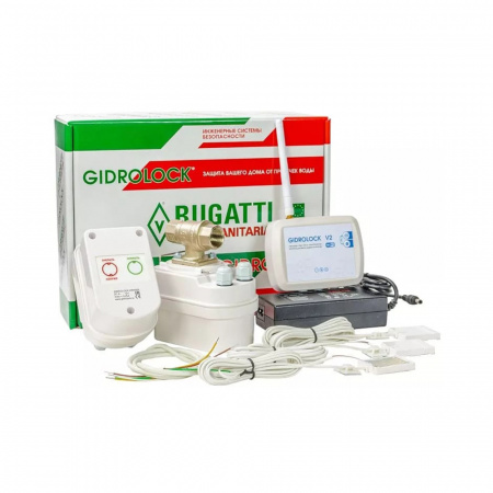 Комплект Gidrolock WIFI WINNER автономные с WIFI модулем для передачи данных BUGATTI 1/2 36203021