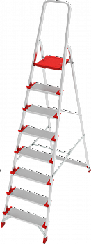 Профессиональная алюминиевая стремянка со ступенями 130 мм и металлическими стяжками NV 3119 артикул 3119108