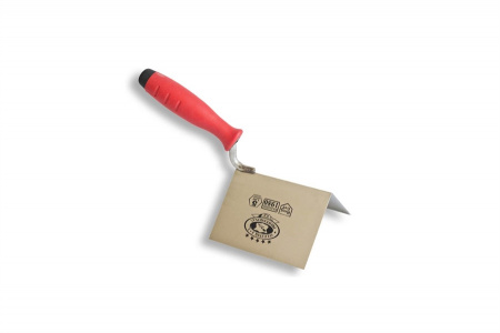 Кельма для внешних углов, рукоятка двухкомпонентная,  толщина полотна 0,8мм, размер 75х110мм