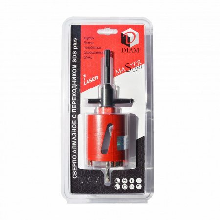 Алмазная коронка Diam Сверло Сух. 72 (бетон) (подразетник(полный комплект коронка+ хвостовик+ центр.сверло))