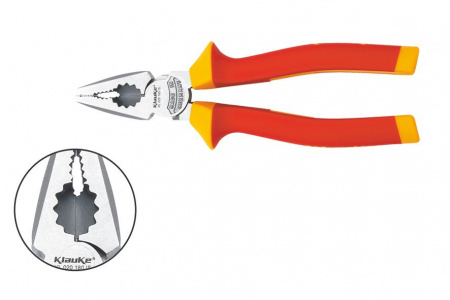 KL020180IS  Комбинированные пассатижи L=180 мм с изол. рукоятками (VDE до 1000В)