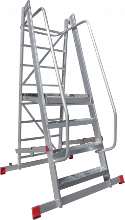Лестница передвижная складная с площадкой NV 8000055