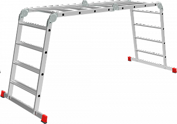 Профессиональная алюминиевая лестница-трансформер с развальцованными ступенями, ширина 650 мм NV3325 артикул 3325404