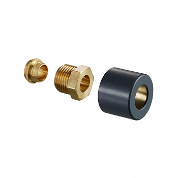 Oventrop  Присоединительный набор со стяжным кольцом 15 x ½ Антрацит  1169493