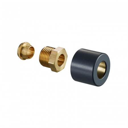 Oventrop  Присоединительный набор со стяжным кольцом 15 x ½ Антрацит  1169493