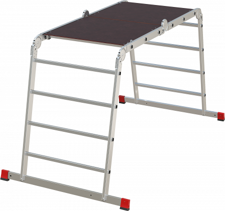Профессиональная алюминиевая лестница-трансформер с помостом, ширина 800 мм NV3333 артикул 3333234