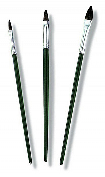 Набор художественных кистей, 3шт: размер 4/6/8мм, волос пони Color Expert