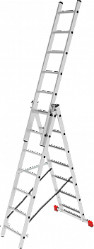 Лестница алюминиевая многофункциональная трехсекционная NV2230 артикул 2230307