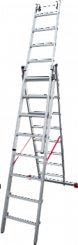Индустриальная алюминиевая трехсекционная лестница NV5230 артикул 5230308